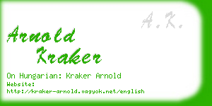 arnold kraker business card